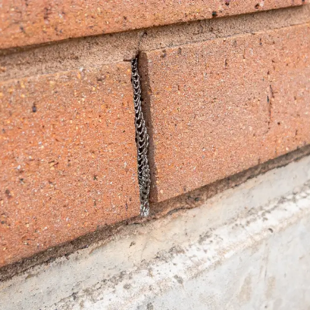 Flexi Armour Weep wall in situ