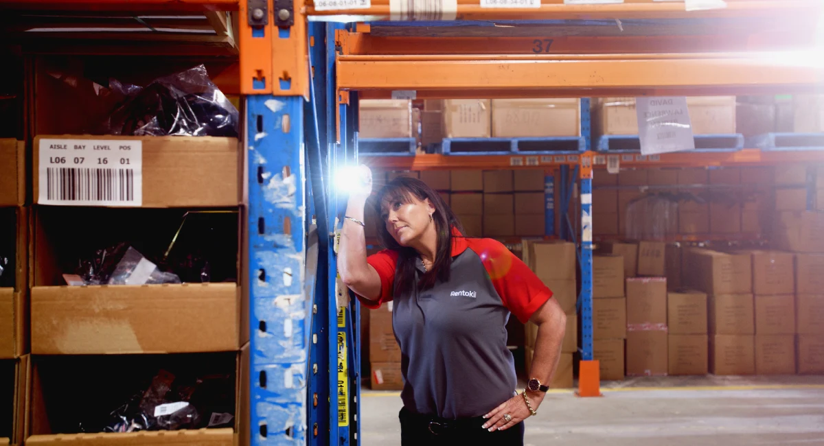 Rentokil technician inspecting warehouse