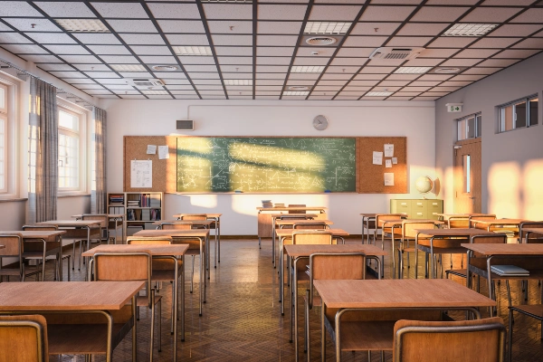 empty classroom