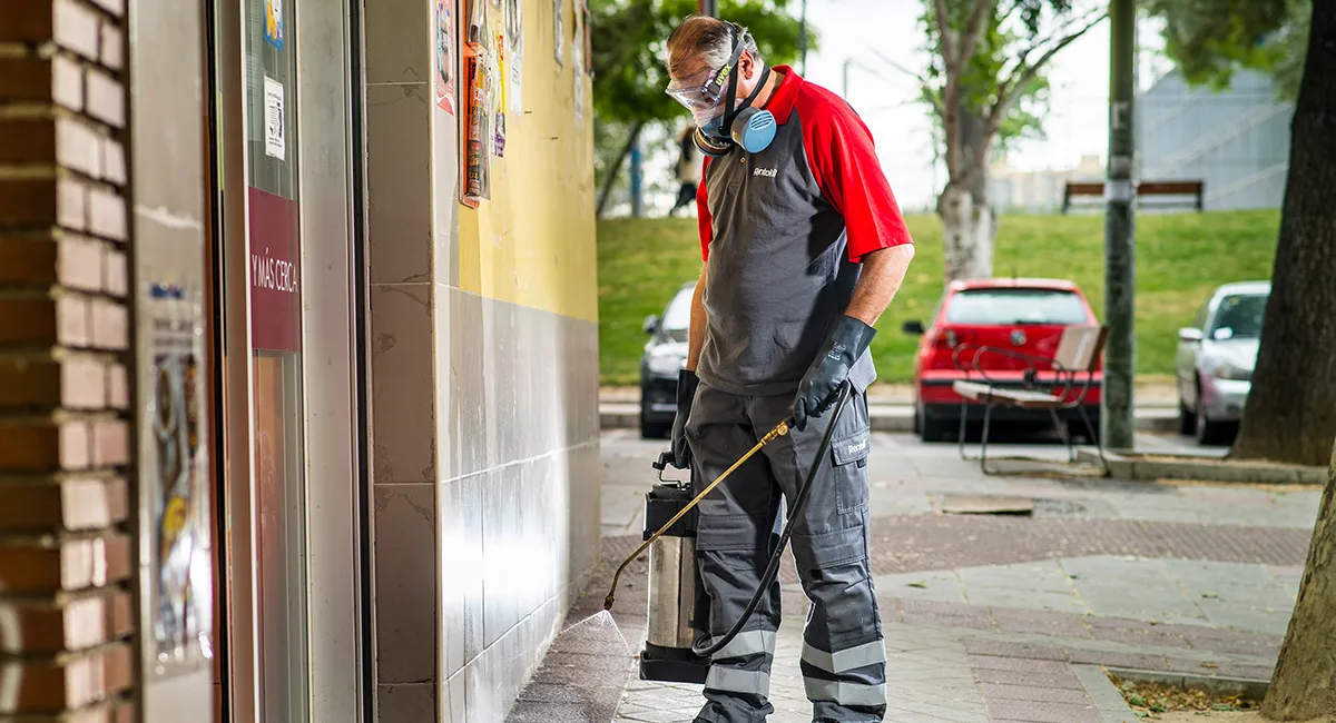 Rentokil technician providing service