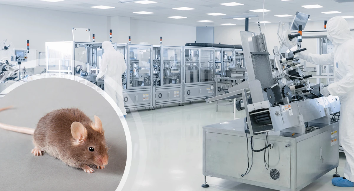 Small mouse in a lab setting