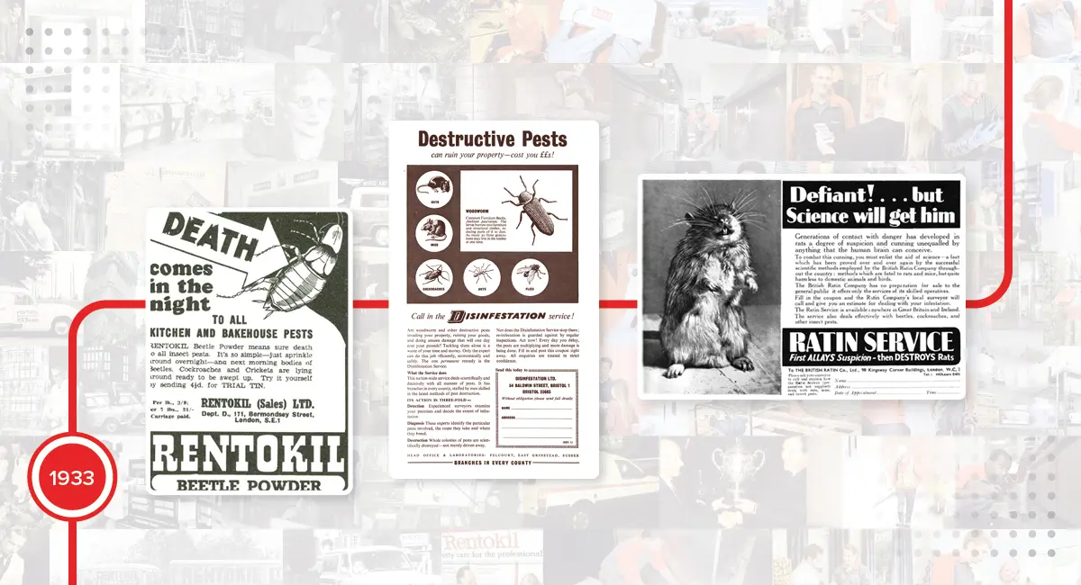 Rentokil advertisements from the 1930s